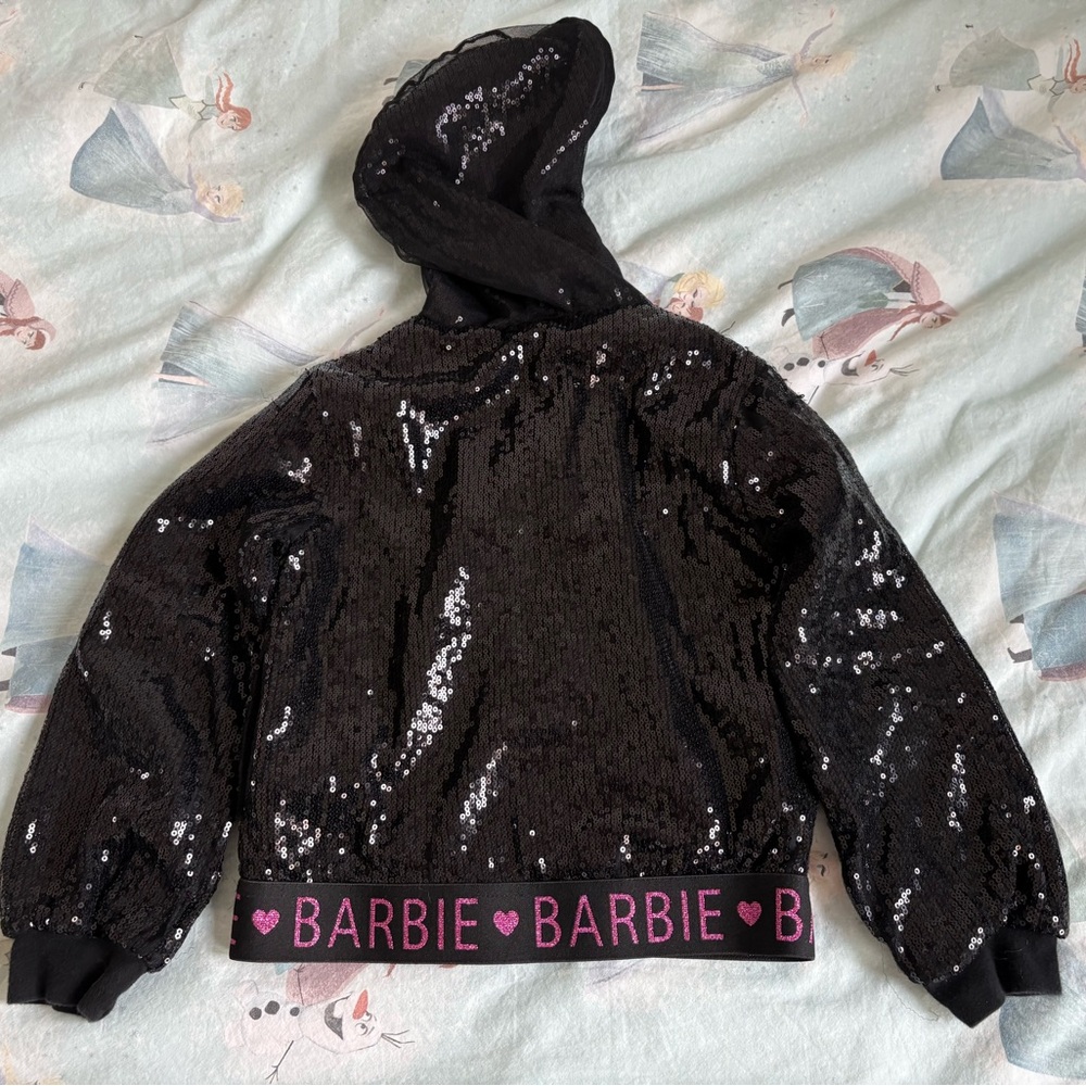 Barbie Black Sequin Kids Jacket